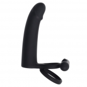 Черная вибронасадка для двойного проникновения Full Swing - Gender X - купить с доставкой в Братске