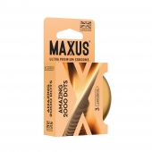 Точечные презервативы MAXUS 2000 Amazing Dots с железным кейсом - 3 шт. - Maxus - купить с доставкой в Братске