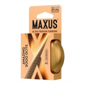 Точечные презервативы MAXUS 2000 Amazing Dots с железным кейсом - 3 шт. - Maxus - купить с доставкой в Братске