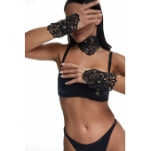 Фигурный набор для БДСМ-игр с узорами и золотистой фурнитурой - Crazy Handmade - купить с доставкой в Братске Фигурный набор для БДСМ-игр с узорами и золотистой фурнитурой - Crazy Handmade - купить с доставкой в Братске