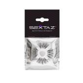 Эластичное эрекционное кольцо с черными «ресничками» - Sextaz - в Братске купить с доставкой