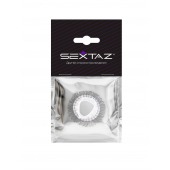 Эластичное эрекционное кольцо с длинными черными «ресничками» - Sextaz - в Братске купить с доставкой