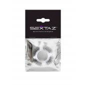 Эластичное кольцо с «ресничками» и 4 шариками - Sextaz - в Братске купить с доставкой