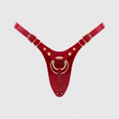 Красный пояс для фиксации насадок Strap-On-Me Leatherette Harness Fabulous - Strap-on-me - купить с доставкой в Братске