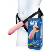 Мужской полый страпон на регулируемых ремешках - 22 см. - Sex Expert - купить с доставкой в Братске