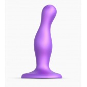 Фиолетовая насадка Strap-On-Me Dildo Plug Curvy size S - Strap-on-me - купить с доставкой в Братске