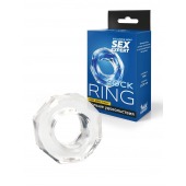 Прозрачное эрекционное кольцо в форме гайки - Sex Expert - в Братске купить с доставкой
