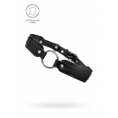 Черный кожаный чокер-ошейник со скруглёнными углами - Pecado - купить с доставкой в Братске