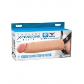 Телесный пустотелый фаллопротез 9’’ Hollow Silicone Strap-On - 24,1 см. - Pipedream - купить с доставкой в Братске