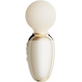 Бежевый мини-вибратор с функцией нагрева Ava - Zalo