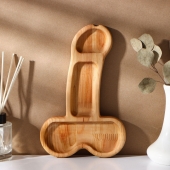 Деревянное блюдо для подачи в форме члена (25 х 16,5 х 1,7 см) - Сима-Ленд - купить с доставкой в Братске