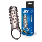 Дымчатая насадка на пенис с выпуклостями - 11 см. - Sex Expert - в Братске купить с доставкой