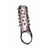 Дымчатая насадка на пенис с выпуклостями - 11 см. - Sex Expert - в Братске купить с доставкой