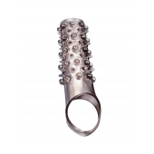 Дымчатая насадка на пенис с шипами и выпуклостями - 12 см. - Sex Expert - в Братске купить с доставкой