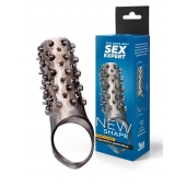 Дымчатая насадка на пенис с шипами и выпуклостями - 12,5 см. - Sex Expert - в Братске купить с доставкой