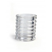 Прозрачная сквозная насадка на пенис с ребрышками - Sex Expert - в Братске купить с доставкой