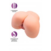 Телесный мастурбатор в форме попки с 2 любовными входами - No Name - в Братске купить с доставкой