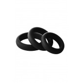 Набор из 3 черных эрекционных колец Smooth Silicone Cockring Pack - Dream Toys - в Братске купить с доставкой