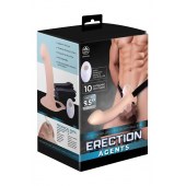 Телесный полый страпон с вибрацией Erection Agents - 24,1 см. - NMC - купить с доставкой в Братске