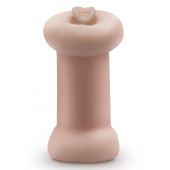 Телесный люминесцентный двусторонний мастурбатор Tasha - Blush Novelties - в Братске купить с доставкой