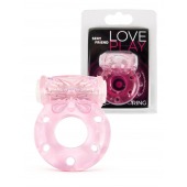 Розовое эрекционное виброкольцо с бабочкой - 1137 - в Братске купить с доставкой