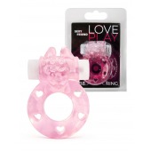 Розовое эрекционное виброкольцо в форме зайчика - 1137 - в Братске купить с доставкой