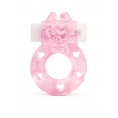 Розовое эрекционное виброкольцо в форме зайчика - 1137 - в Братске купить с доставкой