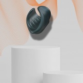 Серый сквозной мастурбатор с вибрацией Manwan Starter - Manwan - в Братске купить с доставкой