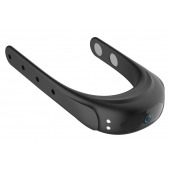 Черное эрекционное виброкольцо на ремешках - Boys of Toys - в Братске купить с доставкой