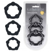 Набор из 3 эрекционных колец Beaded Silicone Cockring Set - Shots Media BV - в Братске купить с доставкой