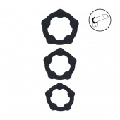 Набор из 3 эрекционных колец Beaded Silicone Cockring Set - Shots Media BV - в Братске купить с доставкой