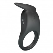 Черное перезаряжаемое виброкольцо Carlton - Baile - в Братске купить с доставкой