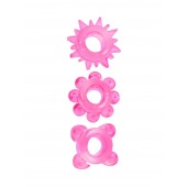 Комплект из 3 розовых эрекционных колец - Erowoman-Eroman - в Братске купить с доставкой