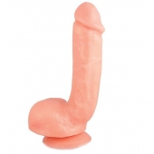 Реалистичный фаллоимитатор с присоской X5 HARD ON BEIGE - 22,2 см. - Blush Novelties
