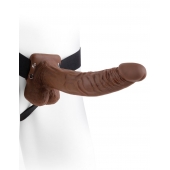 Полый мужской фаллопротез Hollow Strap-On with Balls - 24 см. - Pipedream - купить с доставкой в Братске