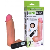 Фаллическая насадка Харнесс UNICOCK 7  с вибрацией - 19 см. - LOVETOY (А-Полимер) - купить с доставкой в Братске