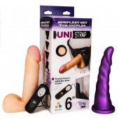 Вибрострапон с двумя насадками UniStrap - 18 и 18 см. - LOVETOY (А-Полимер) - купить с доставкой в Братске