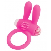 Розовое эрекционное виброкольцо A-toys с ушками - A-toys - в Братске купить с доставкой