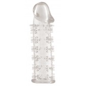 Гелевая прозрачная насадка с шипами - 12 см. - Toyfa Basic - в Братске купить с доставкой