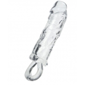 Прозрачная насадка с петлёй для фиксации - 14 см. - ToyFa - в Братске купить с доставкой