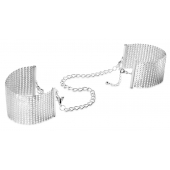 Серебристые наручники-браслеты Desir Metallique Handcuffs - Bijoux Indiscrets - купить с доставкой в Братске