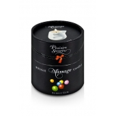 Массажная свеча с ароматом бубль-гума Bougie de Massage Gourmande Bubble Gum - 80 мл. - Plaisir Secret - купить с доставкой в Братске