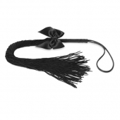 Чёрная плётка Lilly Whip Bijoux - Bijoux Indiscrets - купить с доставкой в Братске