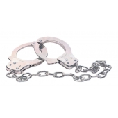 Наручники из металла с длинной цепочкой CHROME HANDCUFFS METAL HANDCUFFS W. KEY - NMC - купить с доставкой в Братске