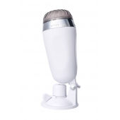 Мастурбатор-вагина в белой колбе с присоской и встраиваемой вибропулей - A-toys - в Братске купить с доставкой