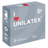Презервативы с рёбрами Unilatex Ribbed - 3 шт. - Unilatex - купить с доставкой в Братске