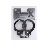 Чёрные наручники из листового металла BONDX METAL CUFFS BLACK - Dream Toys - купить с доставкой в Братске