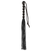 Чёрная мини-плеть из резины Rubber Mini Whip - 22 см. - Blush Novelties - купить с доставкой в Братске