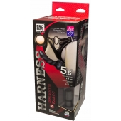 Пояс харнесс премиум класса WOMAN SIMPLEX(S) с 3 черными насадками - LOVETOY (А-Полимер) - купить с доставкой в Братске