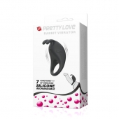 Чёрное эрекционное кольцо с вибрацией Rabbit Vibrator - Baile - в Братске купить с доставкой